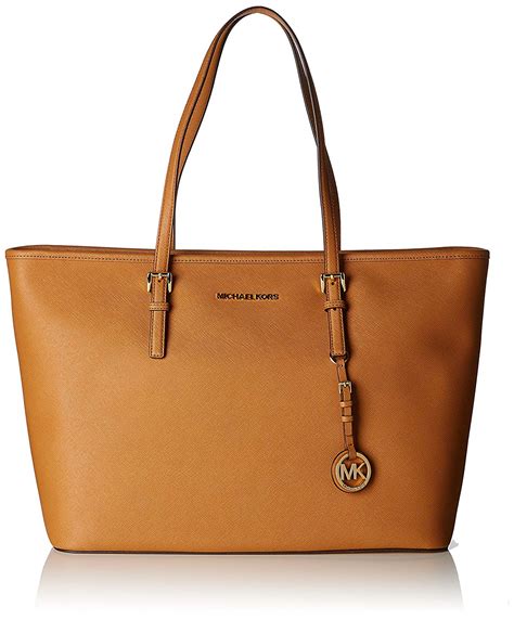 michael kors jet set top zip saffiano leather tote navy|Michael Kors Tote bag.